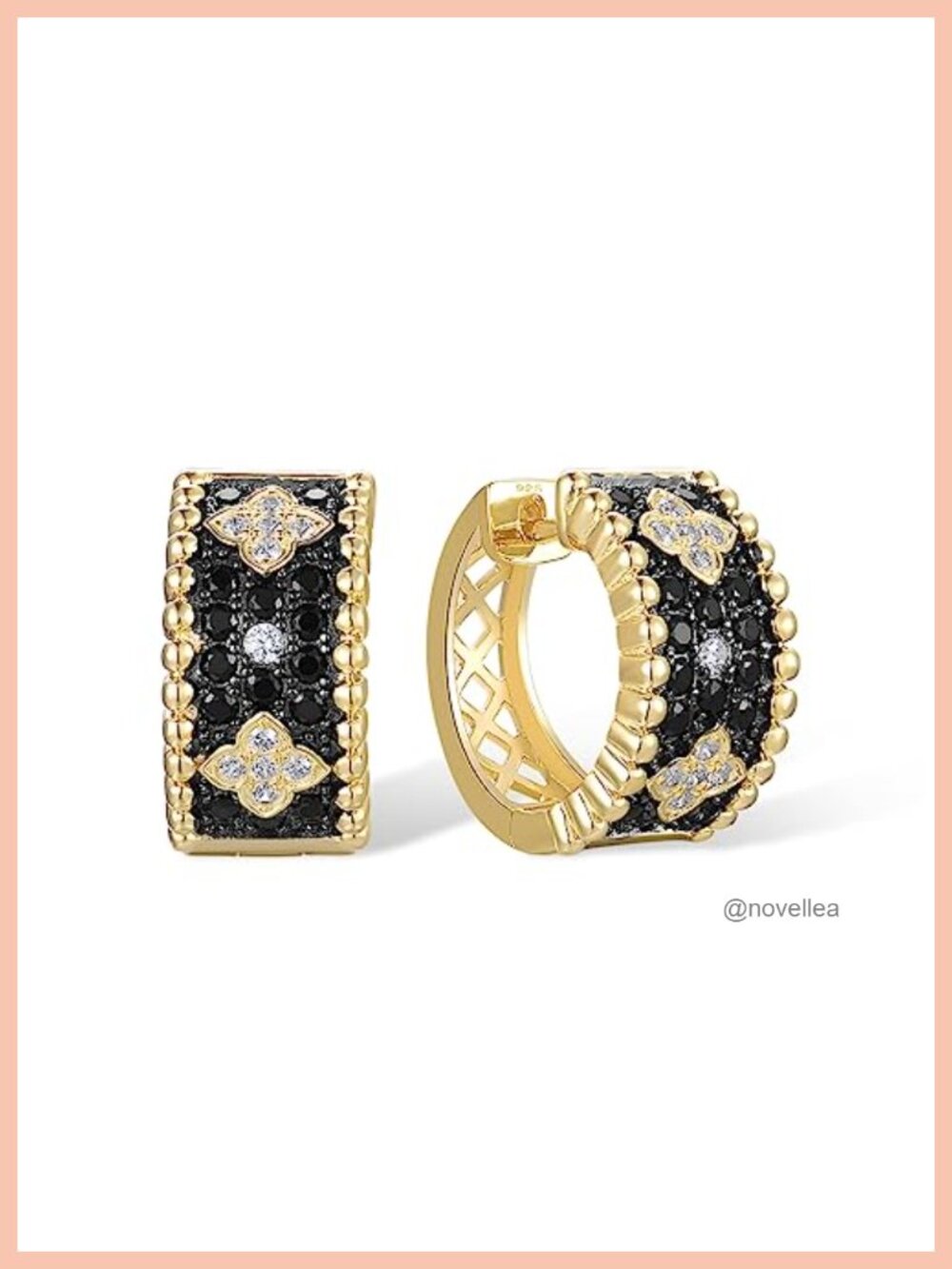 925 Sterling Silver Hoop Earrings-White Cubic Zirconia Women Jewelry